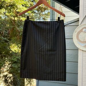 Anne Klein Black Striped Pencil Skirt